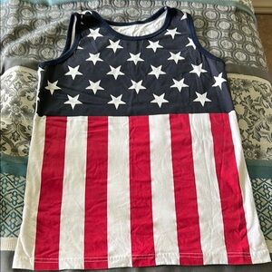 Patriotic Stars and Stripes Kids Tank Top